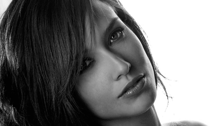 When I Look into Your Eyes - sensual, special, beautiful, photography, photoshop, beauty, pure, sweet, gorgeous, woman, face, black and white, sexy