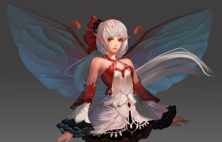 AniFaerie - anime, faerie, dress, girl, drawing, lady, painting, fairy, farie, art