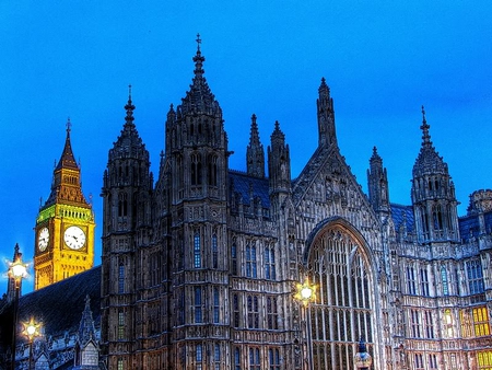 Westminster Hall London - sky, building, church, ben