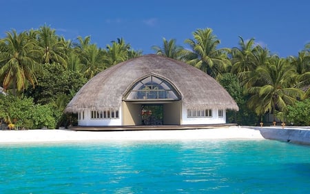 Beach Home - island, beach, tropical, paradise