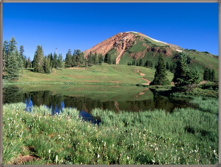 MOUNTAIN LAKE - natura, lake, trees, mountain