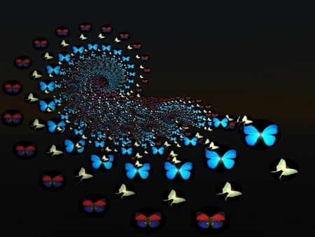 SYMPHONY OF BUTTERFLIES - colorful, symphony, animals, butterflies