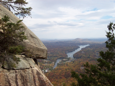 Overlook - rock, sky, fall, valley