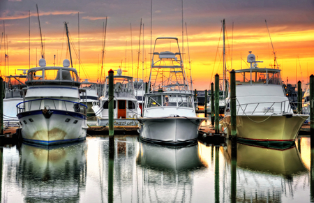 Sunset-HDR - yachts, great, beautiful, amazing, ocean, hdr, place, photography, quay, nature, sunset, pretty, cool, water, beauty, sky, yacht, reflection, motor boats, nice, clouds, lovely, sea, colors, boats