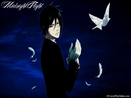 Freeing the Dove - dove, evil, innocent, black, white, sebastian, kuroshitsuji, anime, demon