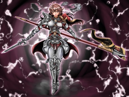 Knight Warrior - warrior, light, soul calibur, knight, armor, spear, hildegard von krone, knigh warrior, sword