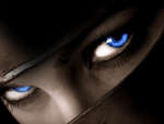 Mysterious Woman With Blue Eyes