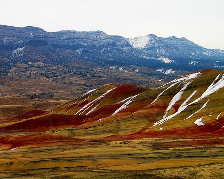 Painted Hills - hills, sky, colors, mountain