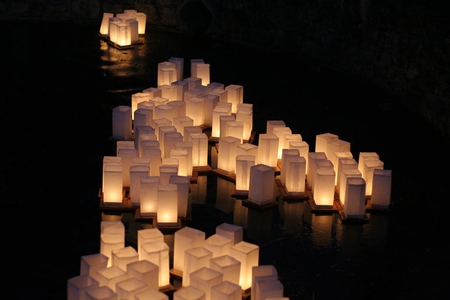 Japanese Lantern Festival II - illuminating, photography, japanese, celebration, glow, abstract, pretty, lantern, oriental, festival, lights