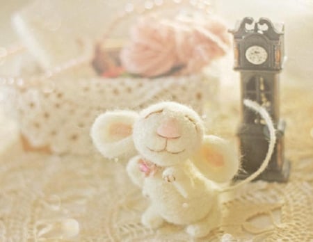 cute pic - nice, stuff, toys, clock, mouse, cute, rose