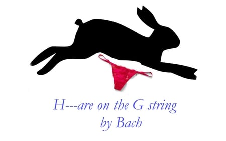 H---are on the G string - string, bach, g, hare