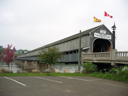 Longest Covered Bridge in the World, Hartland, New Brunswick, Canada - sky, longest, bridge, covered