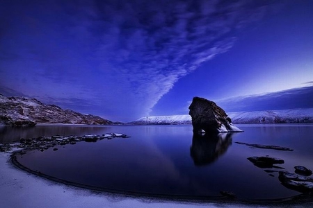 Blue Lake - picture, blue, beautiful, landscape, lake