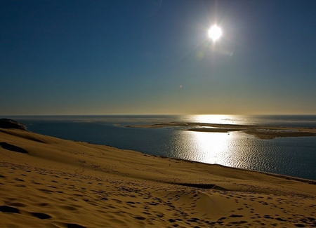 Moon Light - moon, picture, beach, beautiful, light