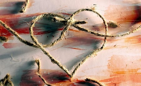 Love and Binding (for my DN friends) - love, special, rope, pic, image, wallpaper, binding, paint, picture, lovers, wall, beautiful, friendship, photo, photograph