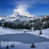 Volcano in Snow