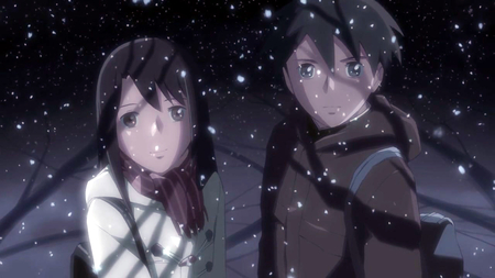 5-Centimeters-Per-Second couple - anime, couple, 5-centimeters-per-second, beautiful