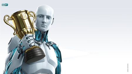 COOL ROBOT WITH ICC - wallpaper, cool, beautiful, hq, 3d, amazing, hd