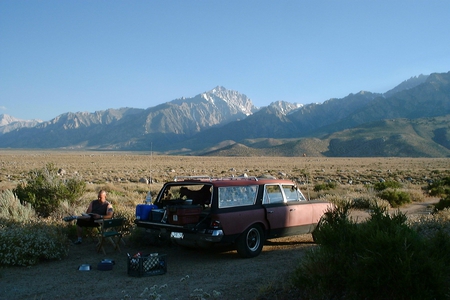 Breakfast - nature, car, mountains, man, other