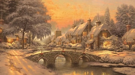 Beautiful Winter Scene - winter, fantasy, scene, beautiful