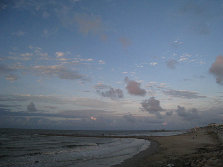 Beach - beach, ocean, water, clouds