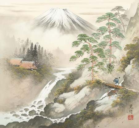 Koukei Kojima - koukei kojima, drawing, nature, art, mountain