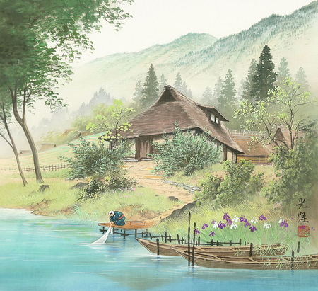 Koukei Kojima - nature, art, river, drawing, koukei kojima