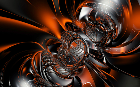 gray and orange - hd, gray and orange, interesting, 3d