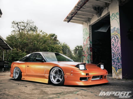 Orangemember - orange, import, nissan, 91