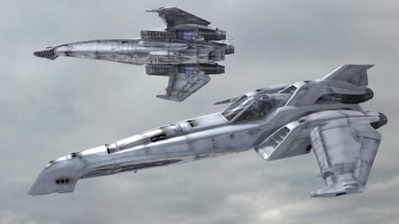 fighters craft - clouds, grey, banking, pilots