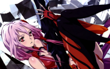 Yuzuriha Inori - anime, yuzuriha inori, guilty crown, pink