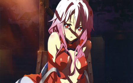 Yuzuriha Inori - anime, yuzuriha inori, guilty crown, pink