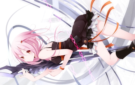 Yuzuriha Inori - anime, pink, guilty crown, yuzuriha inori