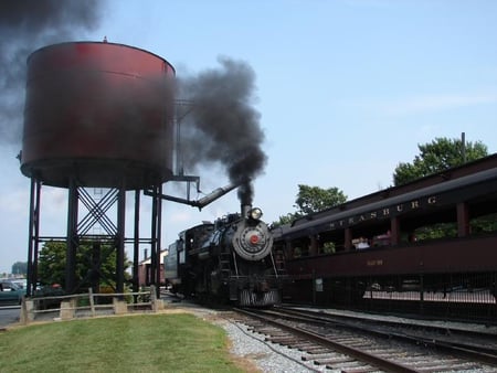 Strassburg Rail - train, smoke, track, sky