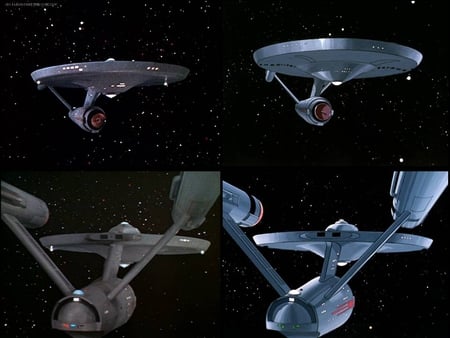 Live-Action-and-Animated-Versions-of-the-Enterprise - tas, animated star trek, tos, star trek