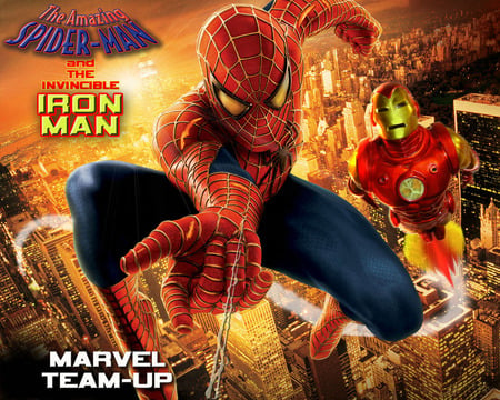 Spidey Iron Man - orange, red