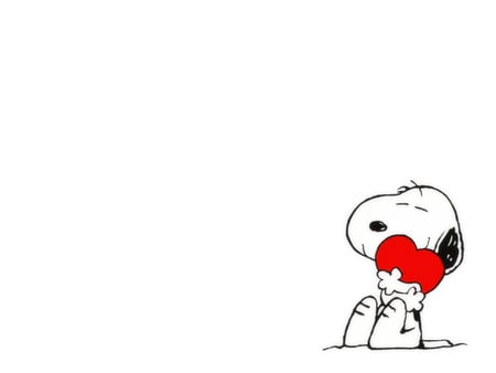 Snoopy Dog - love, entertainment, abstract, cool, red heart, dog