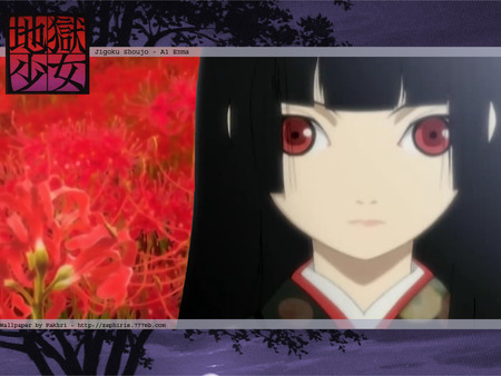 Jigoku Shoujo - sadness, revenge, hell, ai enma, curse, girl from hell