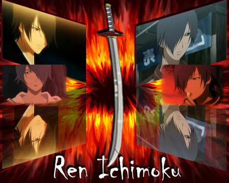 Ren Ichimoku - ai enma, lost soul, sword, girl from hell, ren