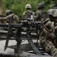 NAVY SWCC OPERATOR WITH M134 Gatling Gun