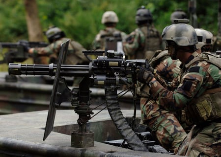 NAVY SWCC OPERATOR WITH M134 Gatling Gun - navy, navy swcc operator with m134 gatling gun, navy spec war