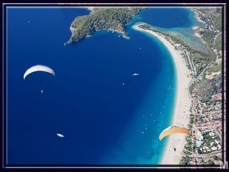 	paragliding in fethiye,turkey - fethiye, turkey, paragliding, sea