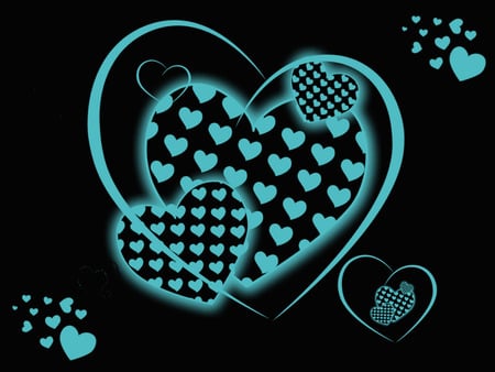 loving hearts - love, hearts, romantic, 3d