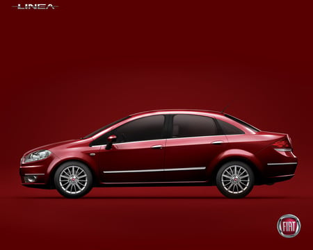 Linea 2009 Side - fiat, view, red, side, flaming, linea, cool, cheap