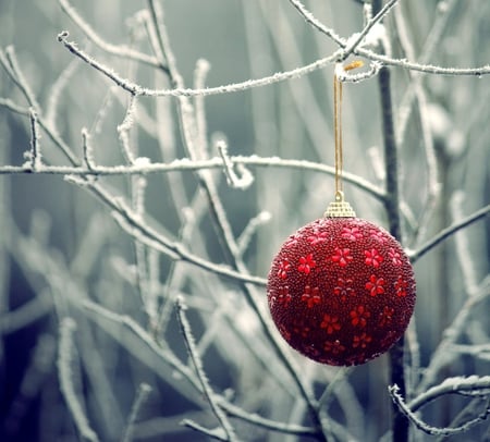 red christmas ball