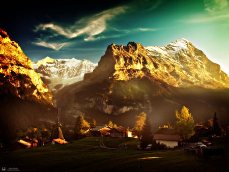 Beautiful Mountain - nature, mountain, 3d, beautiful