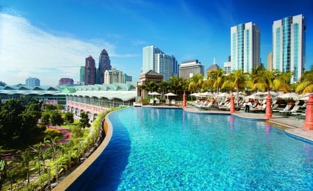 Kuala Lumpur Malaysia - enjoy, cities, wallpaper, water, malaysia, relax, blue sky, buildings, architecture, pool, kuala lumpur, new