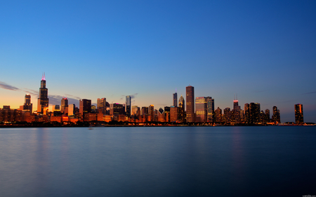 Beautiful City Chicago - water, blue, beautiful, city, chicago, sky