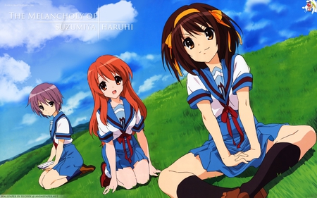 melancholy of haruhi suzumiya - anime, school girls, anime girls, melancholy of haruhi suzumiya