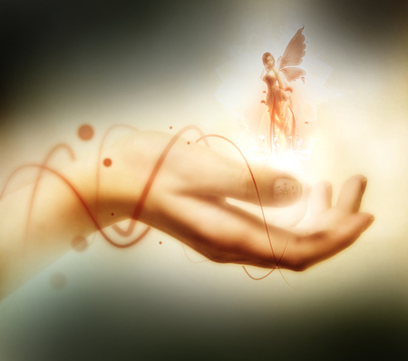 Fairy-art - art, fairy, 3d, hand